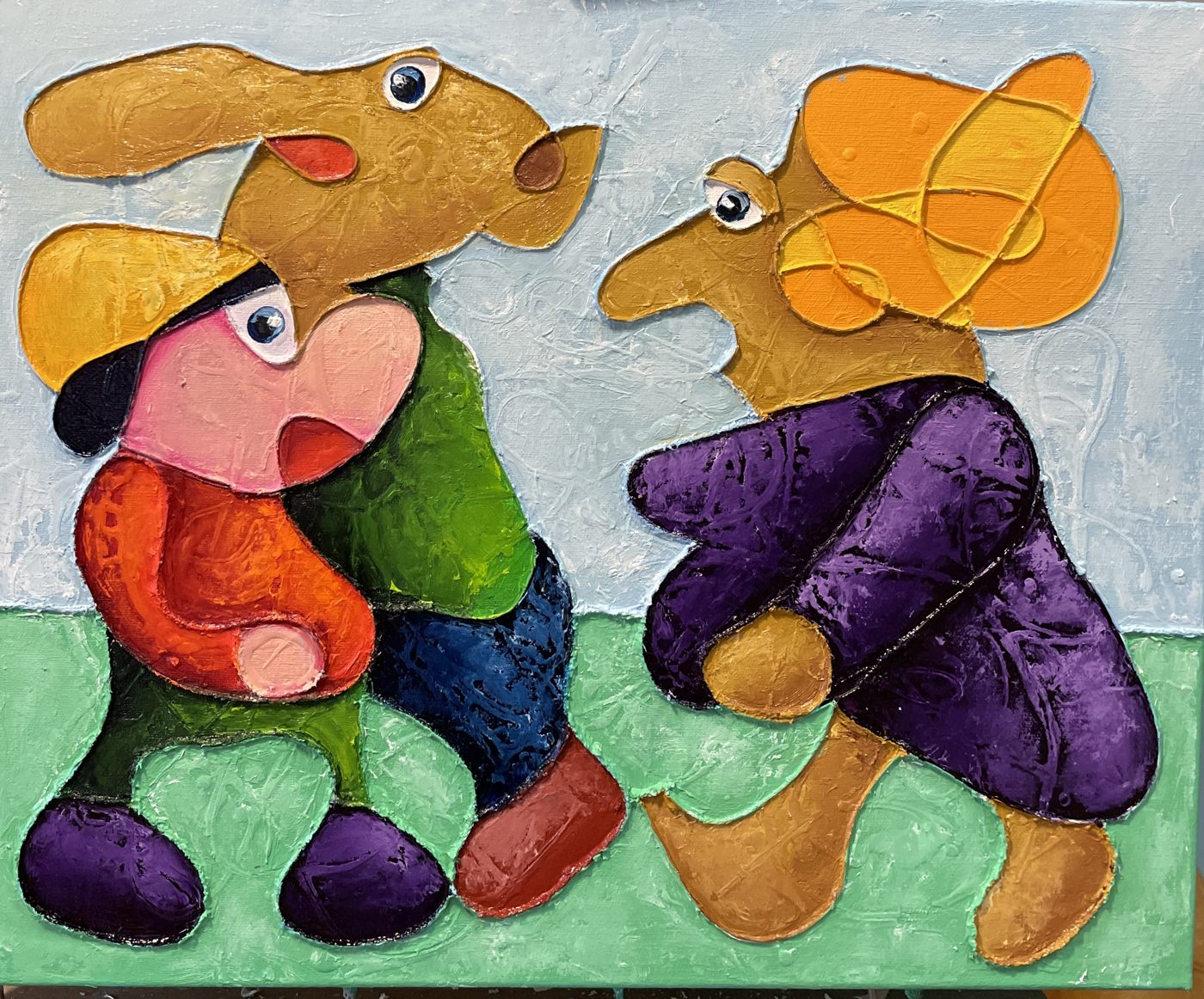 Familieuitstap — Roetisme, 50 x 40 door Etienne Roete