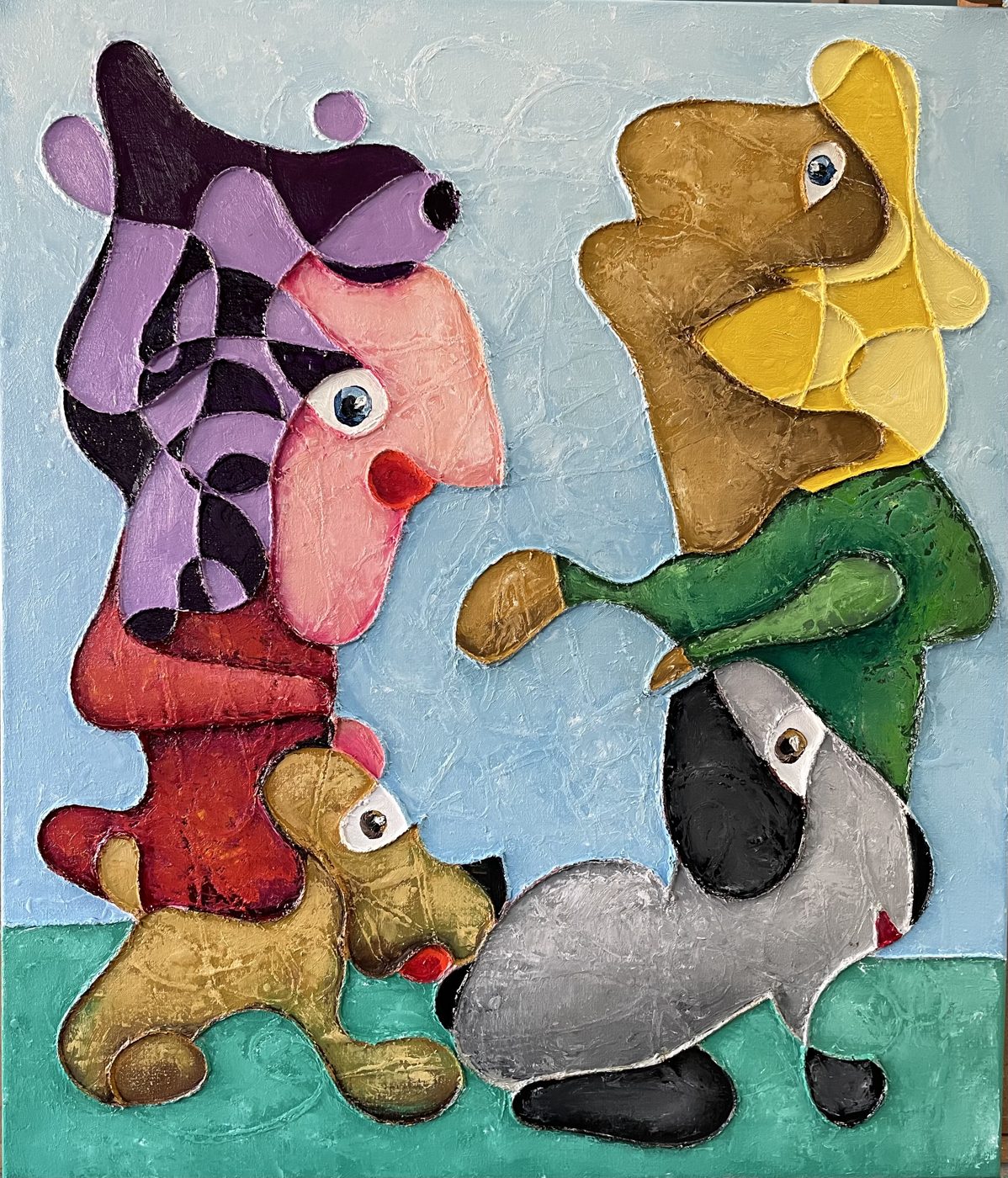 Deze zal nog 10 cm groeien ! — Roetisme, 60 x 70 door Etienne Roete